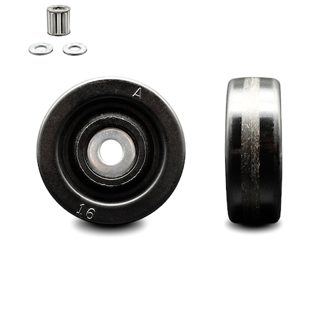 Service Caster SCC - 3.5" Phenolic Wheel Only w/Roller Bearing - 1/2" Bore - 500 lbs Capacity SCC-PHR3514